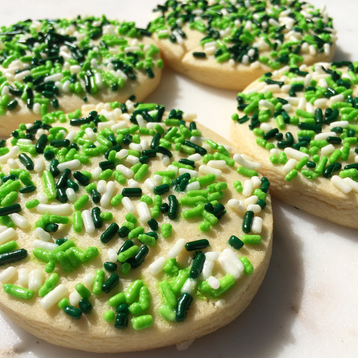 Green Sprinkled Sugar Cookies